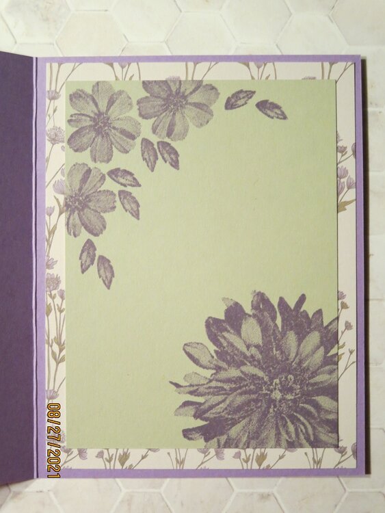 2021 Card #31 - Floral Sympathy Card - Inside