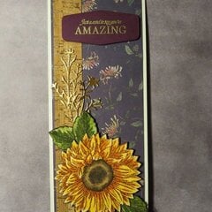 2022 Card #7 - Slimline Sunflower Birthday Card