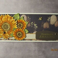 2022 Card #8 - Slimline Sunflower Birthday Card 2