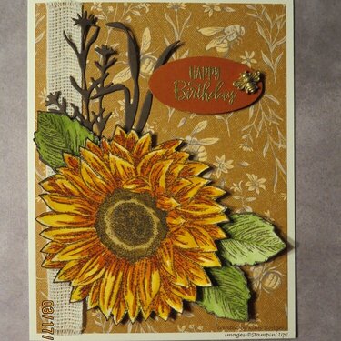 2022 Card #9 - A2, Sunflower Birthday Card 3