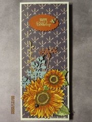 2022 Card #10 - Slimline, Sunflower Birthday Card 4