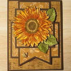 2022 Card #16 - Sunflower Thank You Sketchy Fun Fold Card