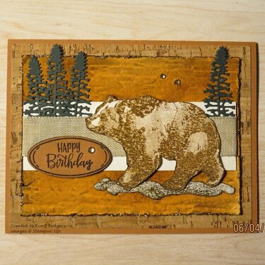 2022 Card #17 - Rustic Bear Birthday Card