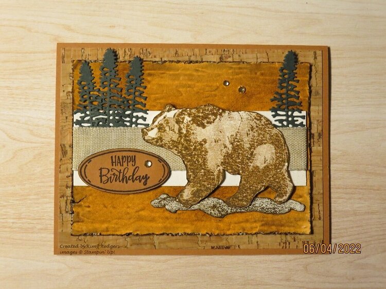 2022 Card #17 - Rustic Bear Birthday Card