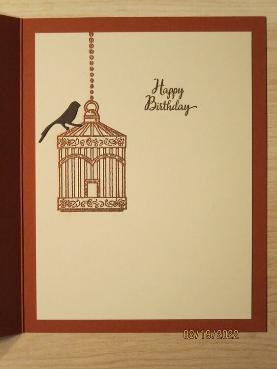 2022 Card #25 - Bird Flourish Birthday Card