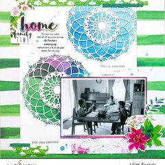 Layout with Mandala Die by Lilithe Eeckels