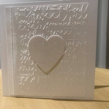 All White simple love card