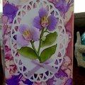 Orchids w/alcohol ink background