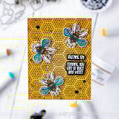 Buzzing By with Hugs & Kisses Card
