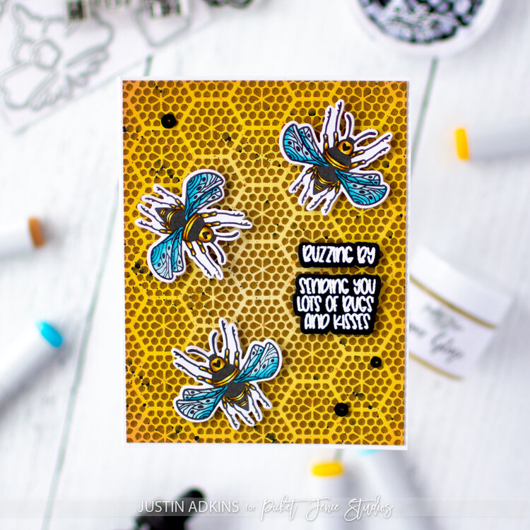 Buzzing By with Hugs &amp; Kisses Card