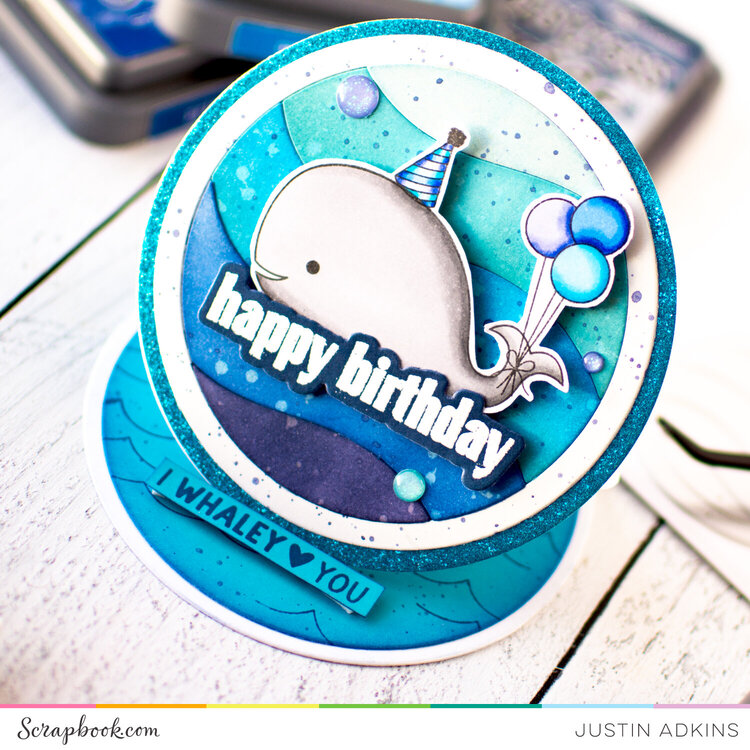 Happy Birthday Whale Easel Card