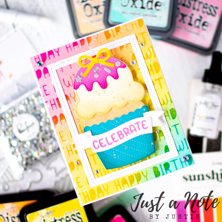 Birthday Cupcake Card with Pretty Pink Posh