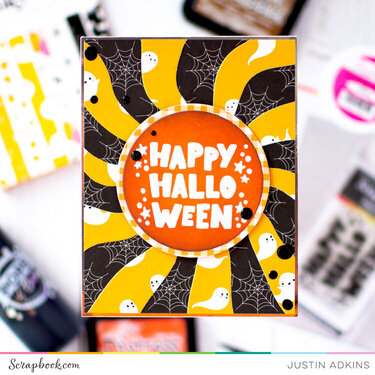 Happy Halloween Sunburst Card