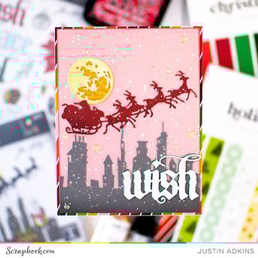Wish Skyline Christmas Card