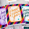Inky & Colorful Happy New Year Cards