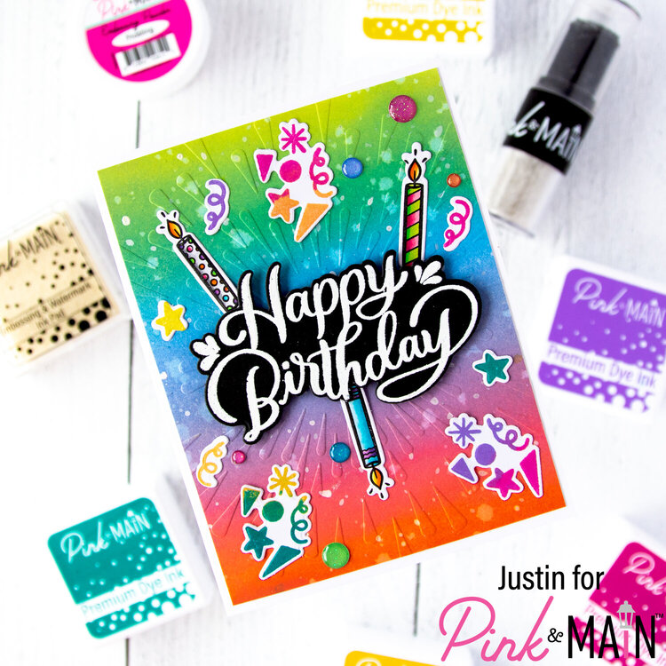 A Birthday Color Explosion Card