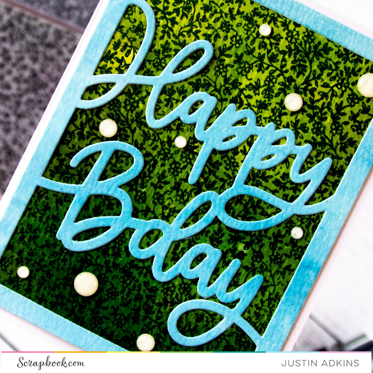 Painted Happy Bday Card