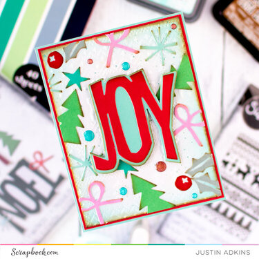 Joyful Christmas Greetings Die Cut Card