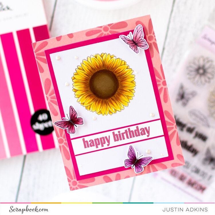 Flowery Happy Birthday Card
