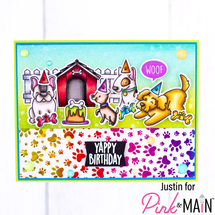 Pink &amp; Main + Heffy Doodle Foiled Card