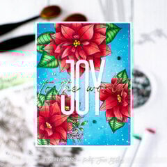 Joy to the World Poinsettia Card