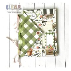 Mixable acrylic and chipboard envelope album 