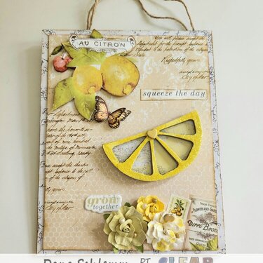 Squeeze the Day Lemon Shaker Home Decor 