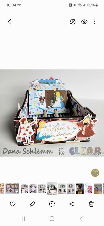 Alice in Wonderland DIY Wood box and Memory-Dex cards 