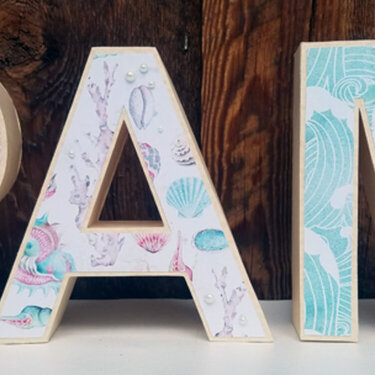 Beach-themed 3D Letters - PAM