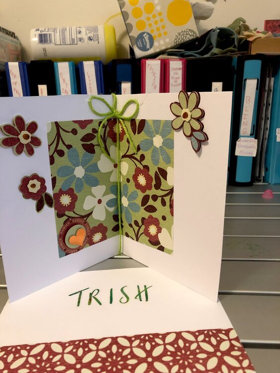 Inside of card and matching envelope