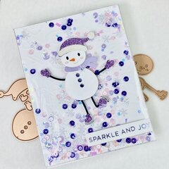 Sparkle and Joy Snowman Card