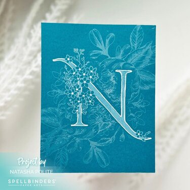 Floral Monogram Letterpress Card