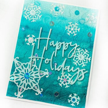 Ombre Snowflake Card