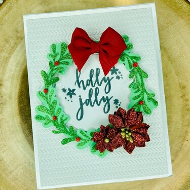 Holly Jolly Wreath Card