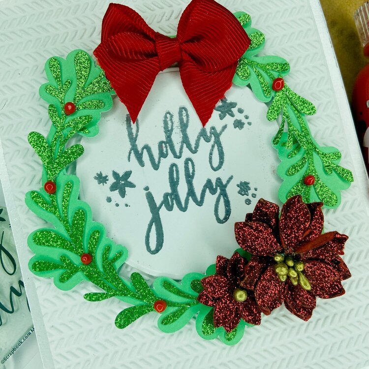 Holly Jolly Wreath Card