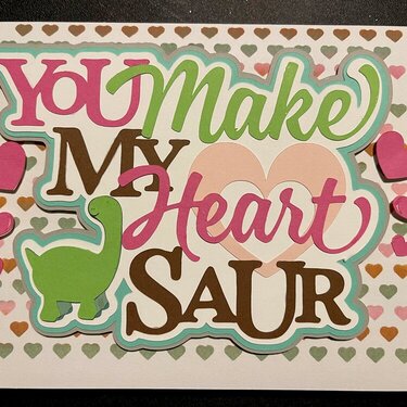 Dinosaur valentine card