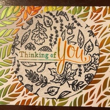 Fall Thinking of you card