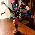 Button Tree with old spool as base