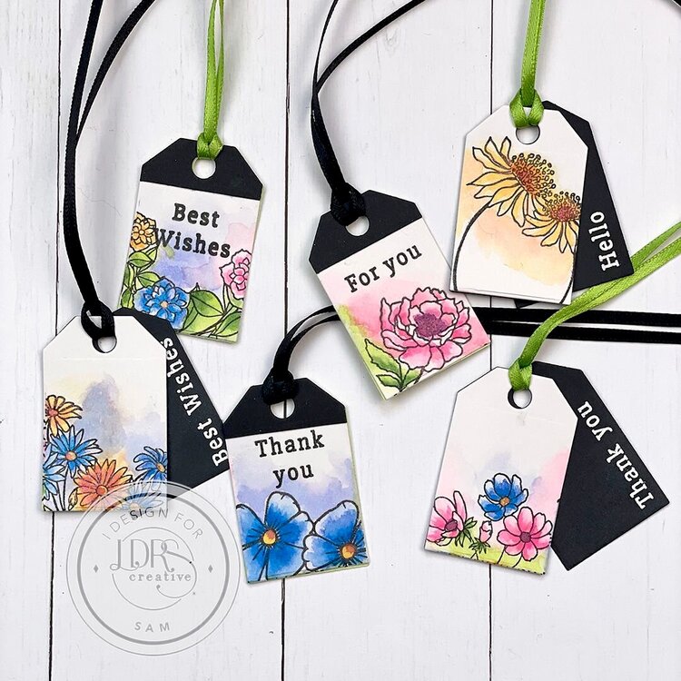 Heat Embossed Spring Tags