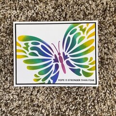 Rainbow butterfly card