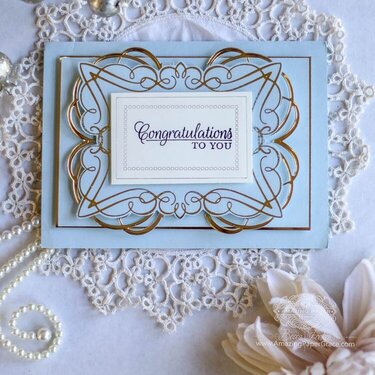 Glorious Glimmer Elegant Rectangle Card by Becca Feeken