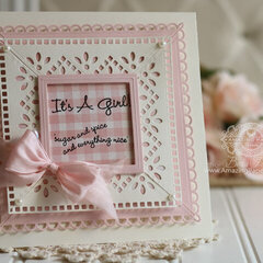 It's a girl eyelet frame card inspiration by Becca Feeken