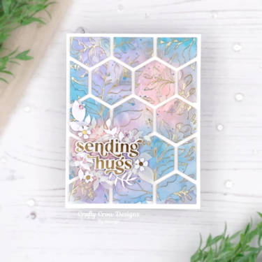 Geometric Hot Foil and Watercolor Background