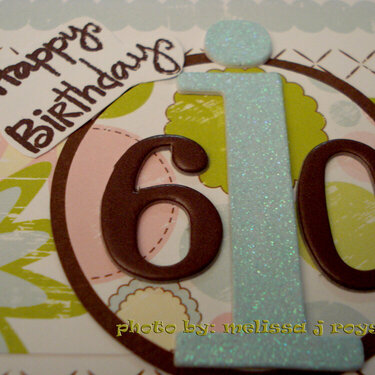 Inez&#039;s 60th Birthday Card close up 2