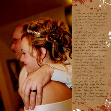 Chris&#039; vows page