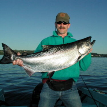 My Brother Wayne, with THE HUGE Salmon he caught