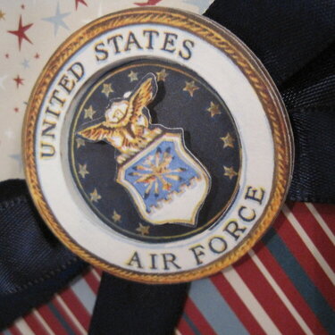 Close-up of US Air Force Deployment card