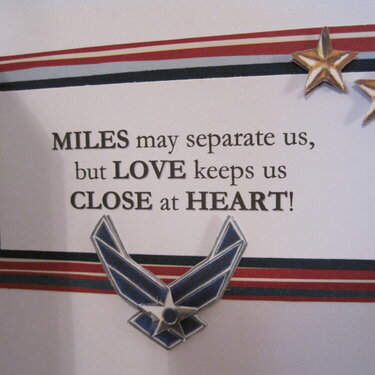 Inside of US Air Force Deployment card