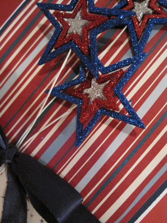 Close up of Fourth of July card