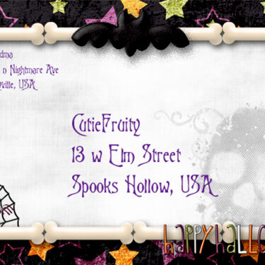 halloween mailing label